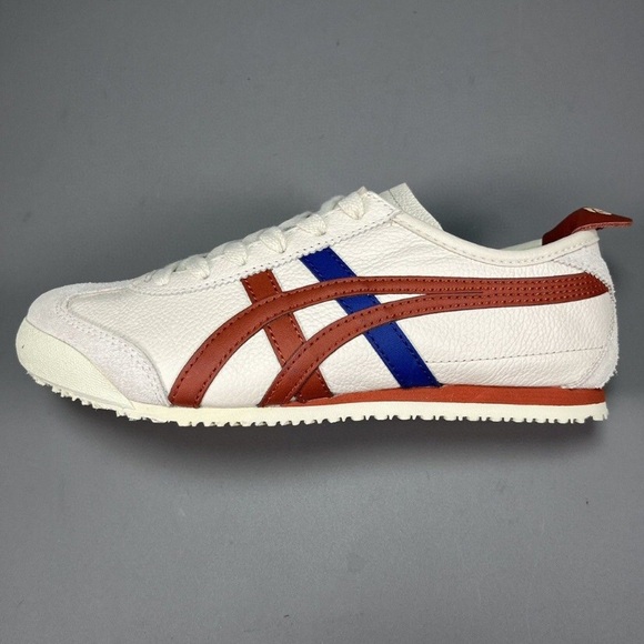 asics Onitsuka Tiger MEXICO 66 1183A201 BIRCH/RUST RED With shoe bag 28cm - Picture 6 of 8
